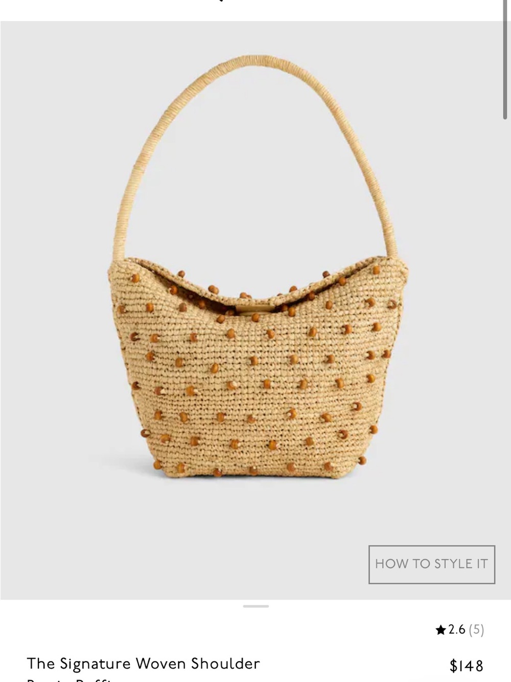 Madewell Signature Woven Shoulder Bag Raffia